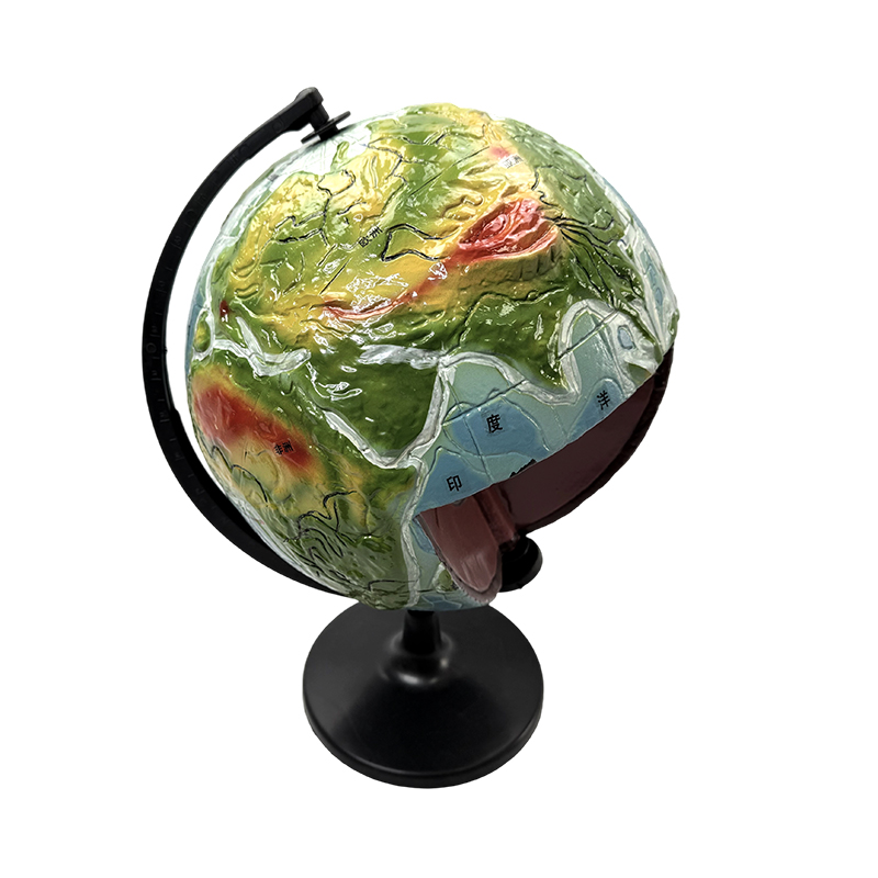Model pendidikan geografi,model struktur internal bumi, model globe struktur internal bumi