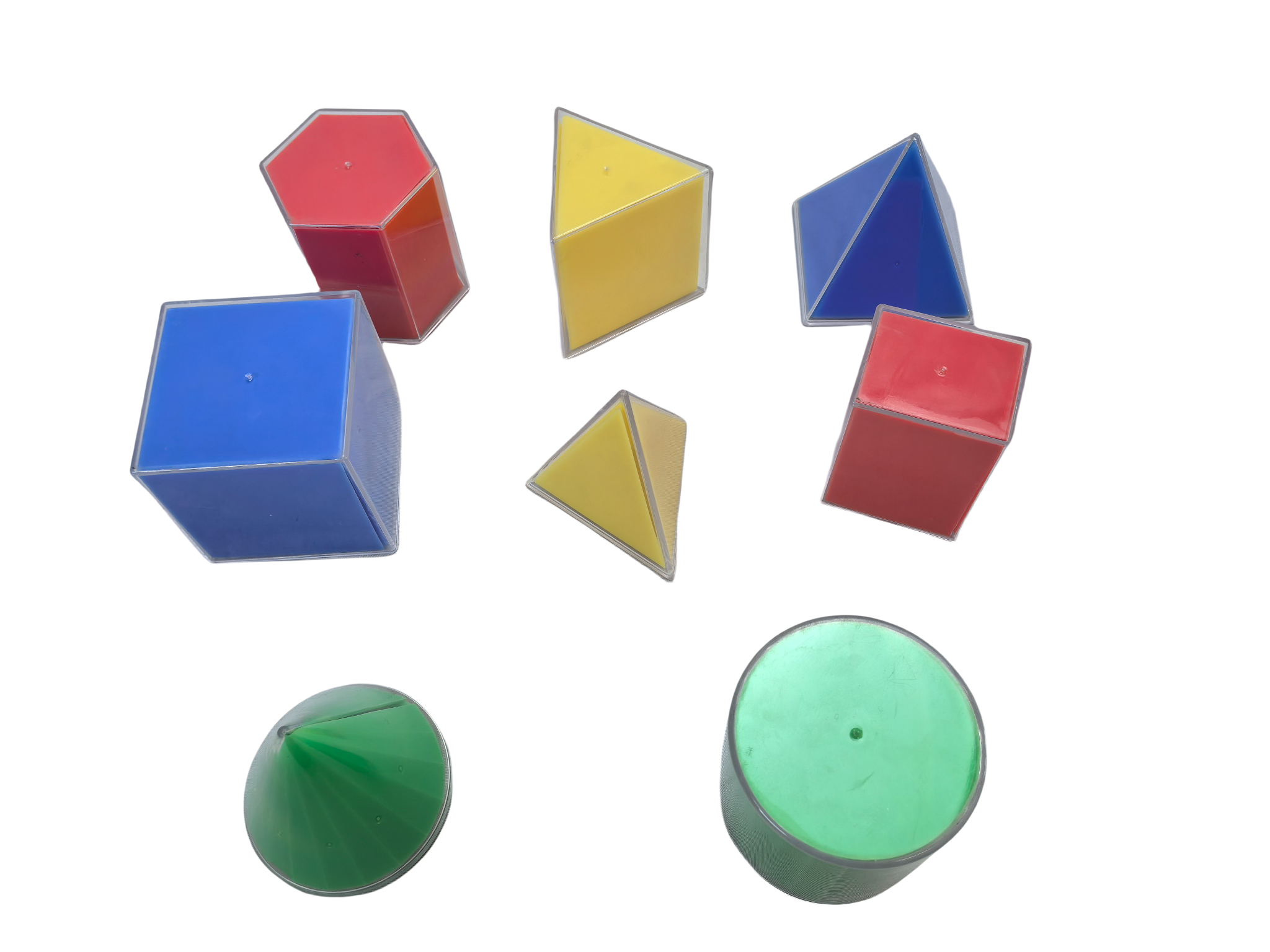 Alat bantu pengajaran matematika sekolah dasar Model dapat terurai geometri tiga dimensi Set 8 buah