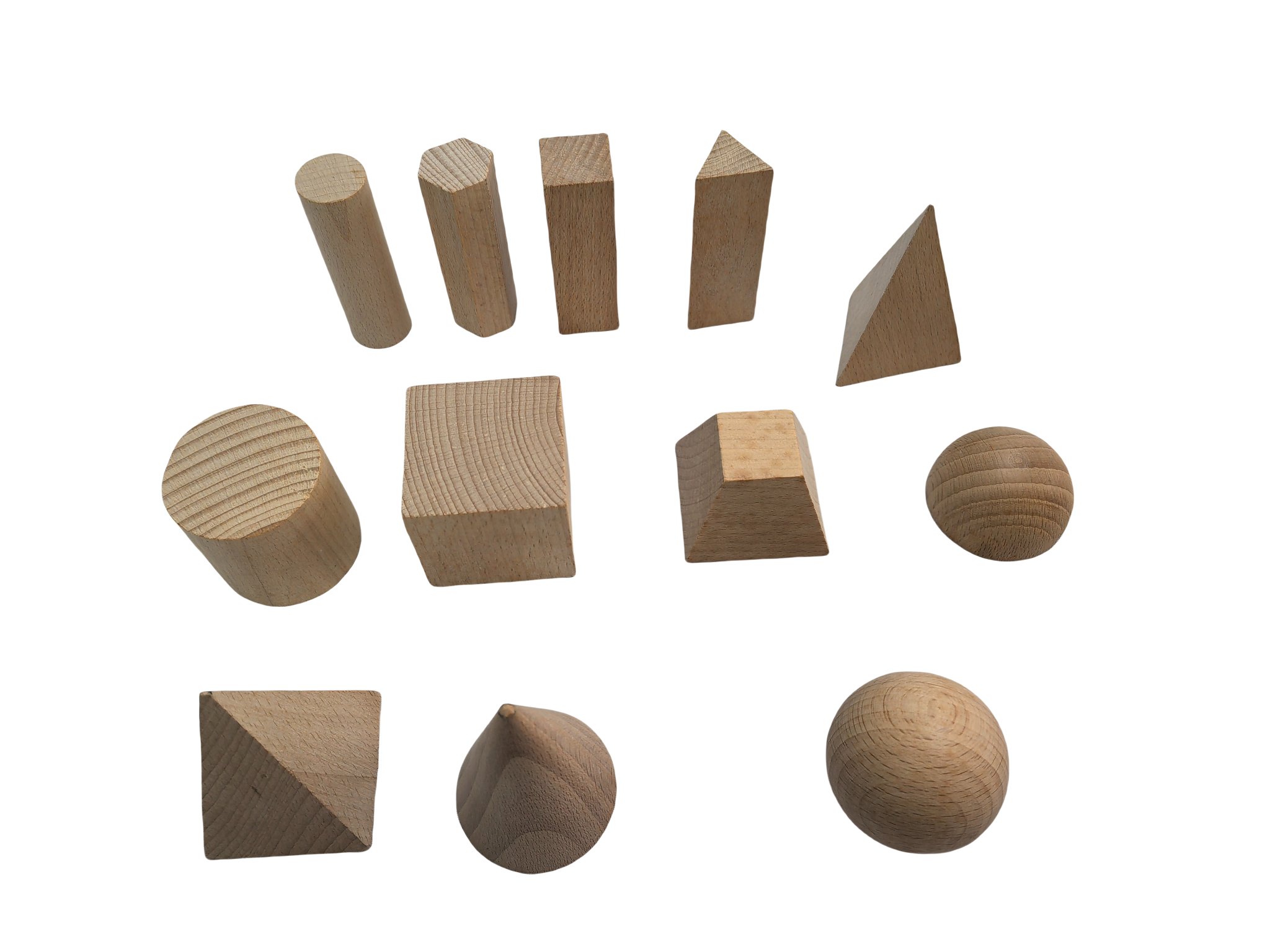 Blok padat geometris kayu